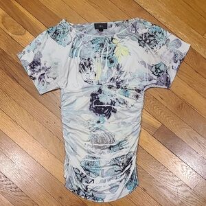 Colorful Floral Short Sleeve Top